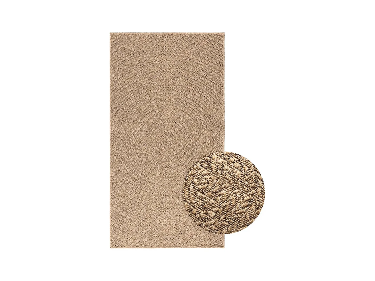 Tapis 80x150 cm aspect jute intérieur et extérieur