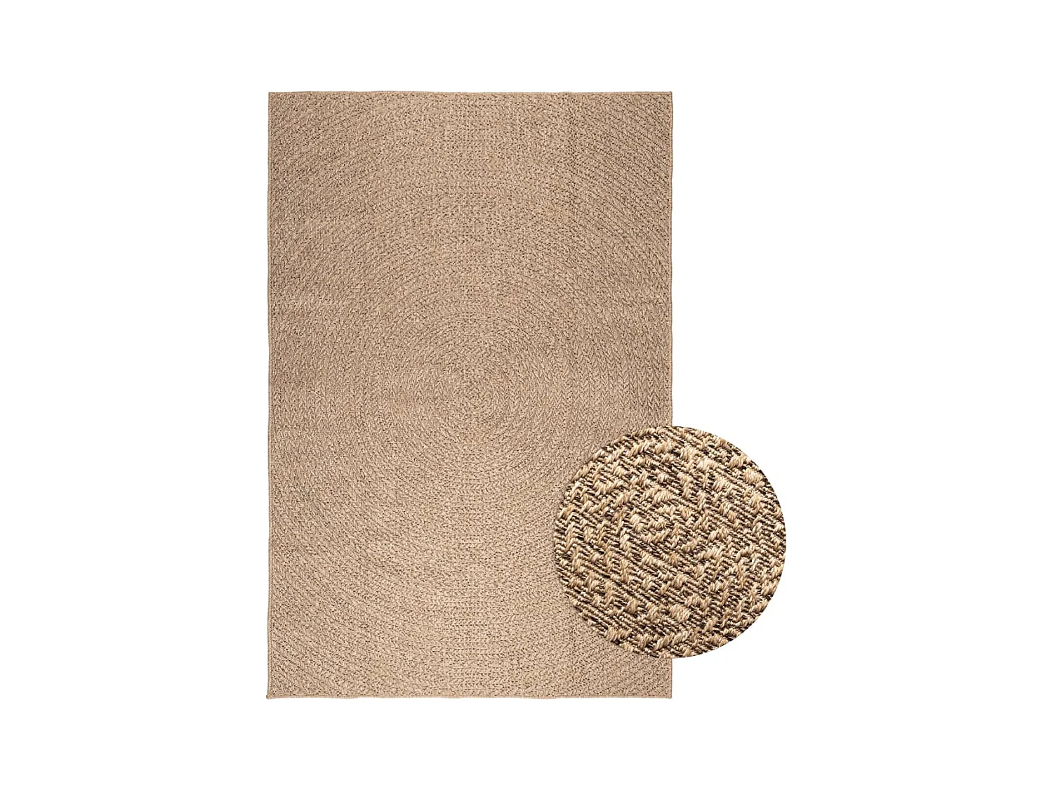Tapis 200x290 cm aspect jute intérieur et extérieur