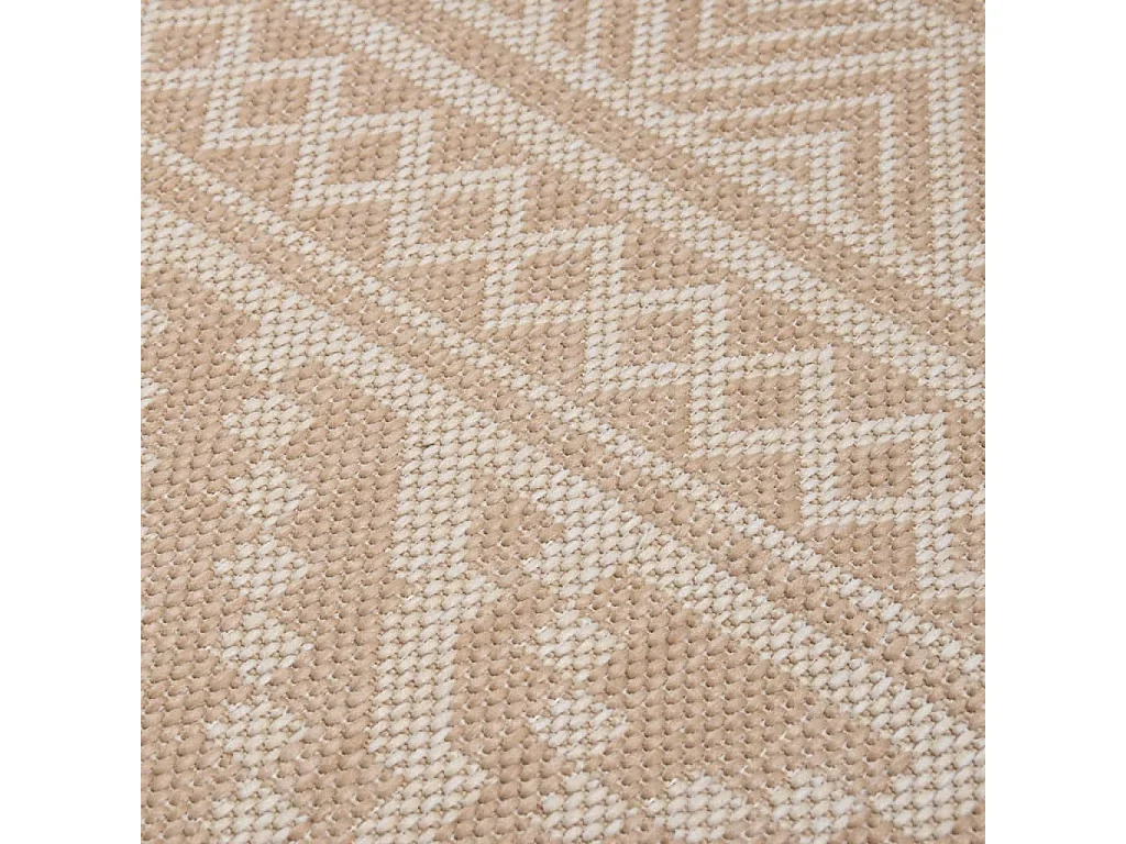 Tapete de tecido plano p/ exterior 160x230 cm riscas castanhas