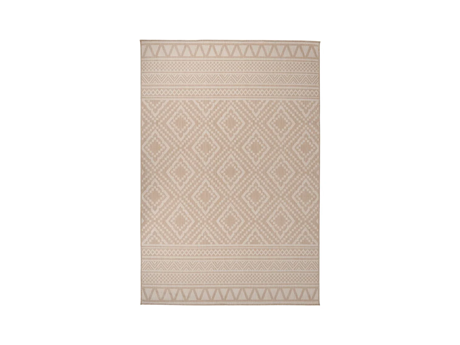 Tapis à tissage plat d'extérieur 160x230 cm rayures brunes