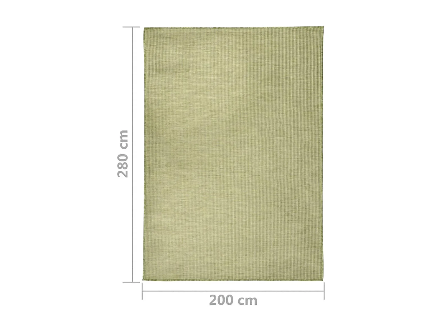 Tapis à tissage plat d'extérieur 200x280 cm vert