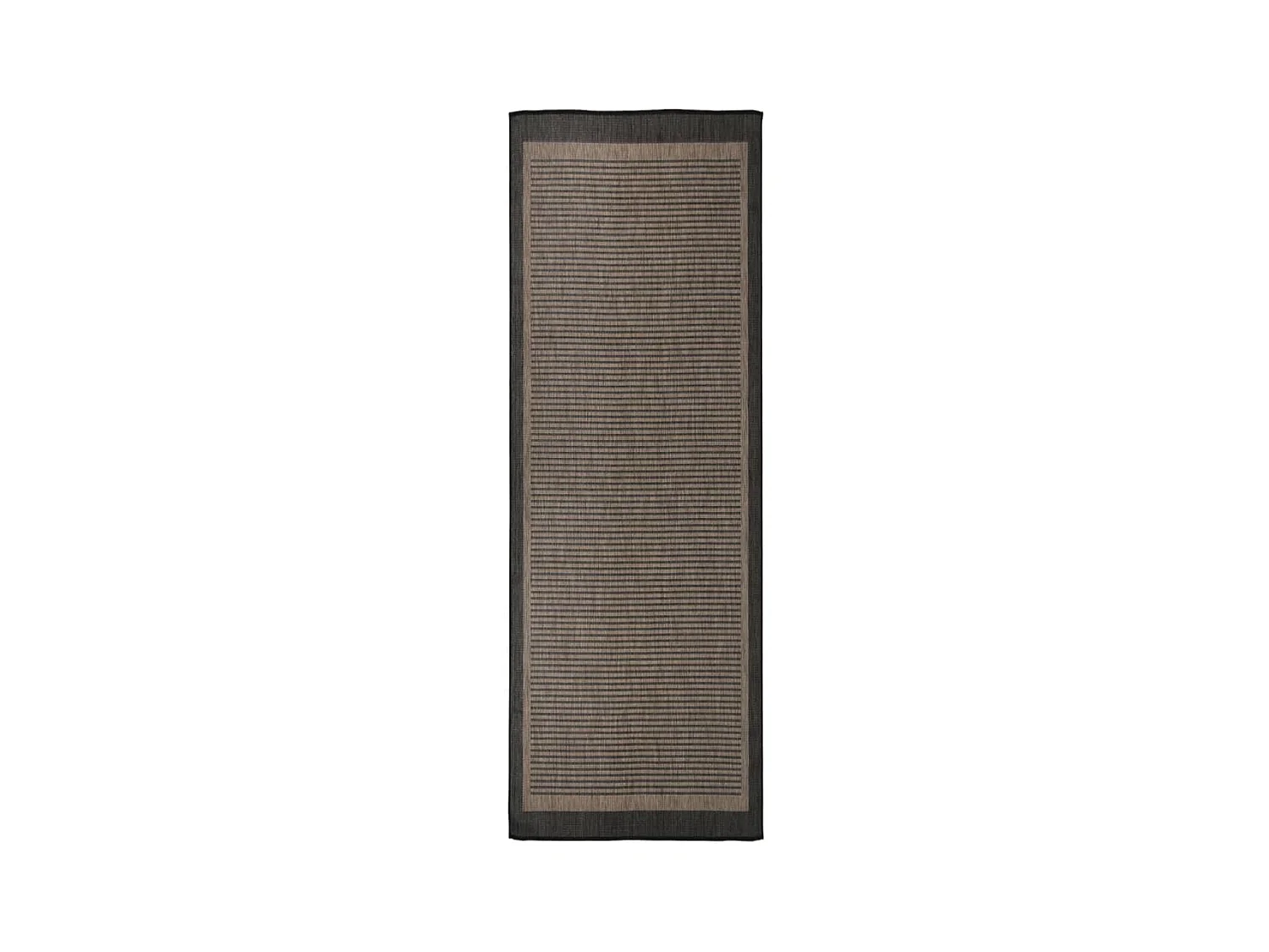 Tapis à tissage plat d'extérieur 80x250 cm marron foncé