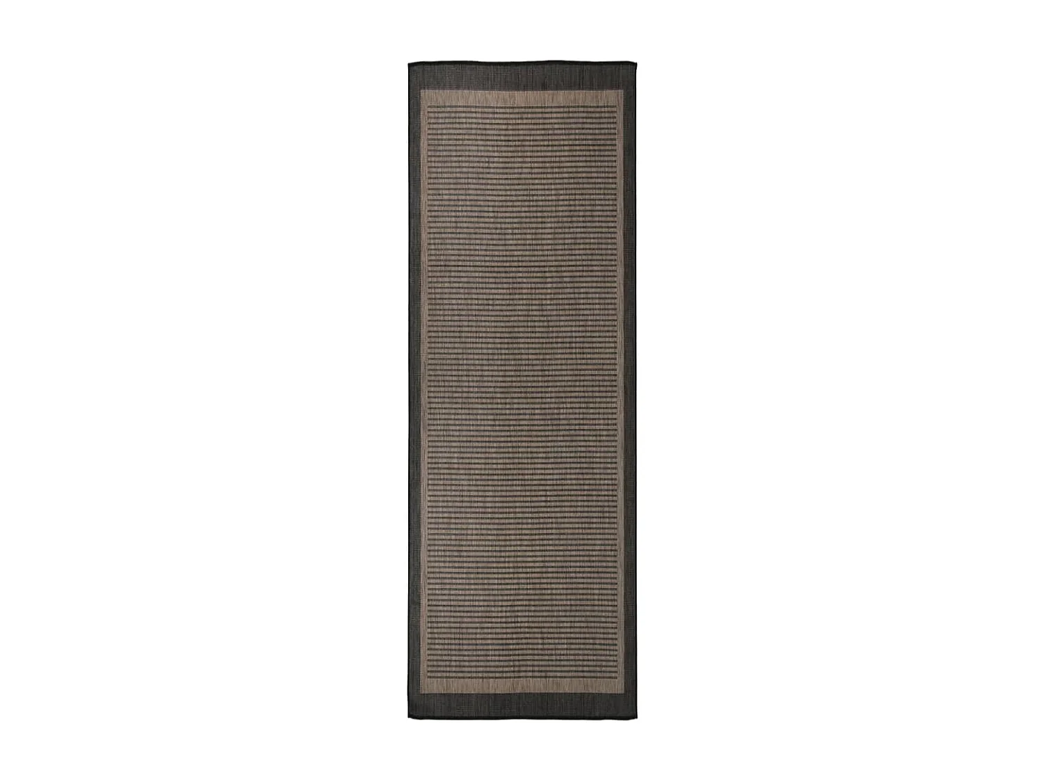 Tapis à tissage plat d'extérieur 80x250 cm marron foncé