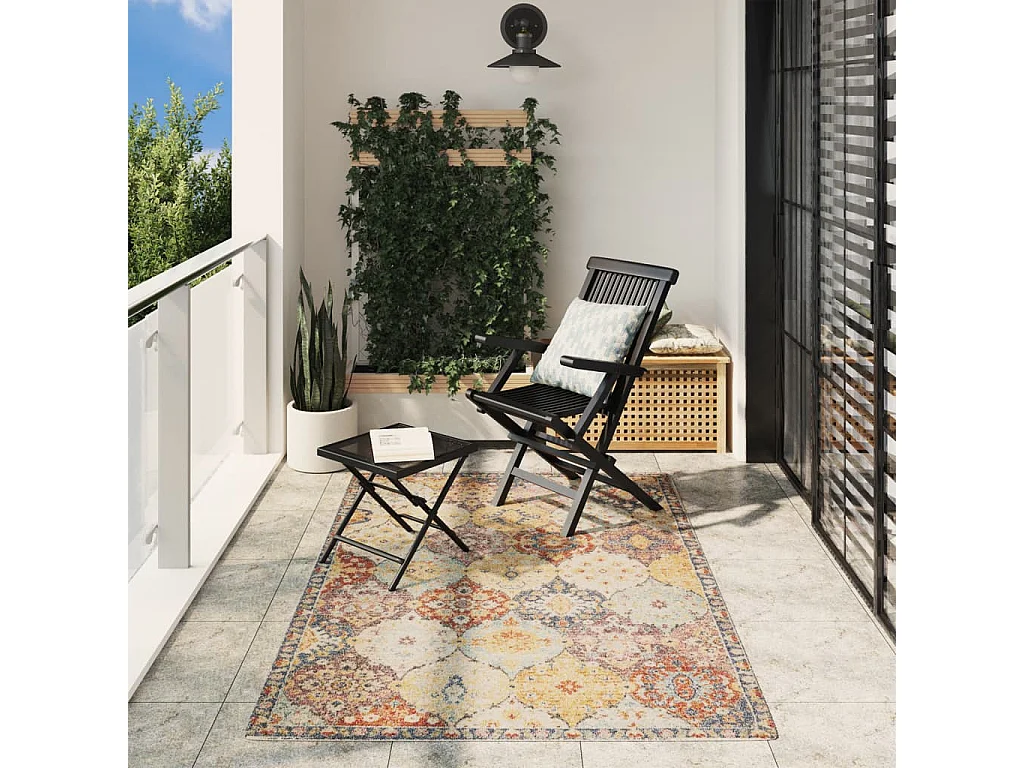 Tapis intérieur extérieur design vintage 140x200 cm