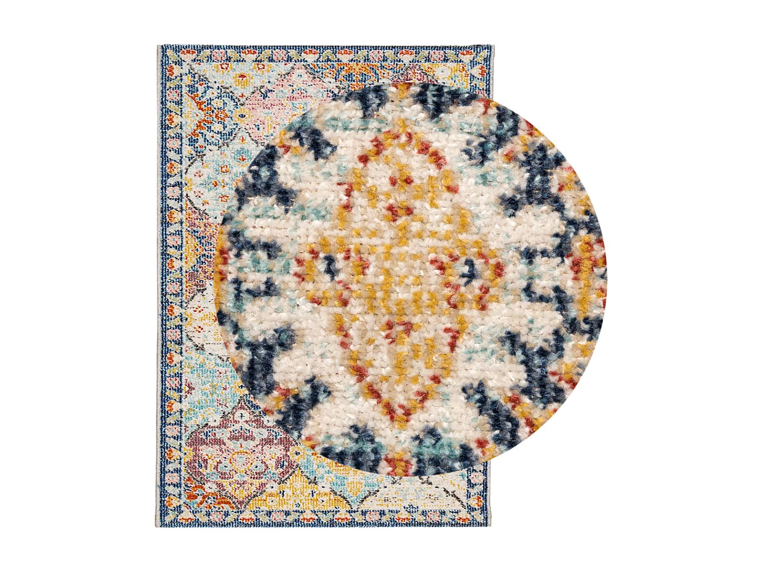 Tapis intérieur extérieur design vintage 140x200 cm