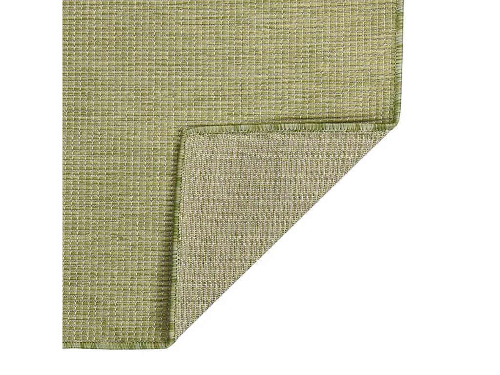 Tapis à tissage plat d'extérieur 160x230 cm vert
