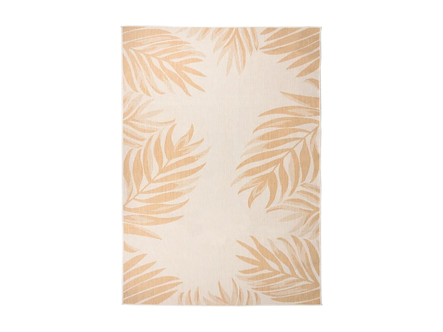 Tapete de tecido plano para exterior 120x170 cm padrão folhas