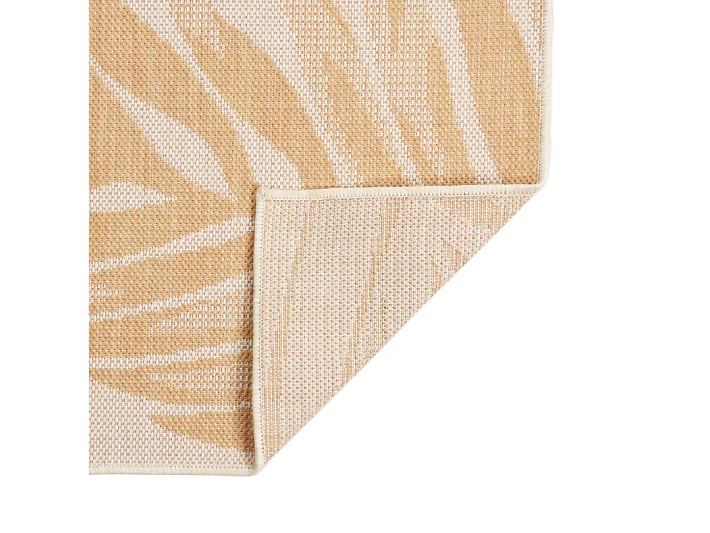 Tapete de tecido plano para exterior 120x170 cm padrão folhas