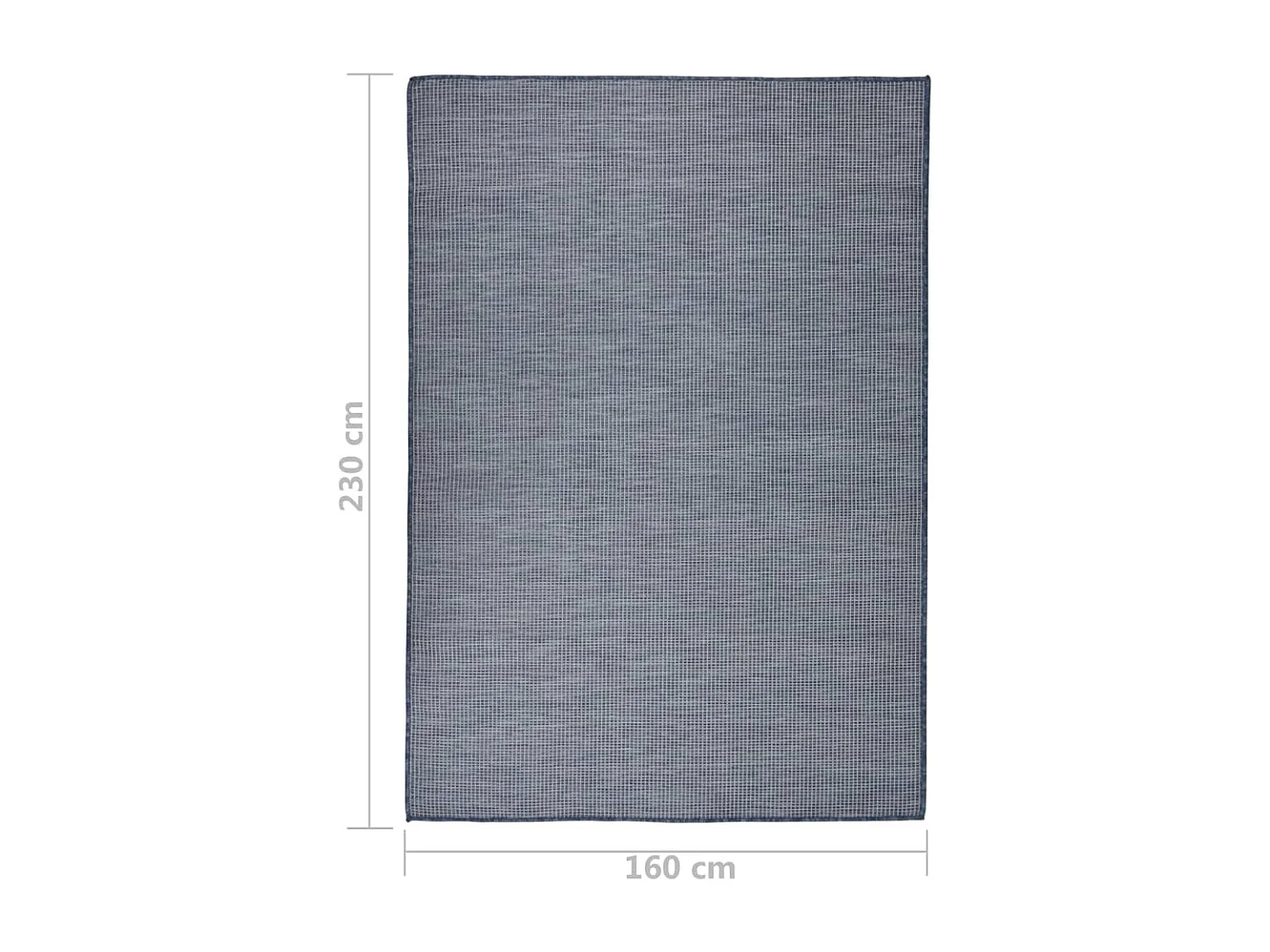 Tapis à tissage plat d'extérieur 160x230 cm bleu