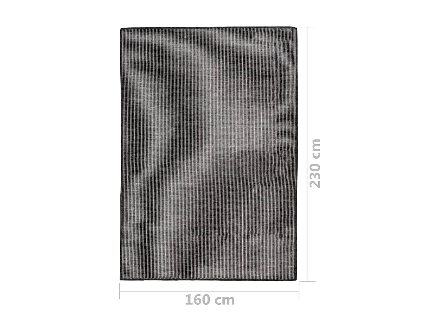 Alfombra de exterior de tejido plano gris 140x200 cm