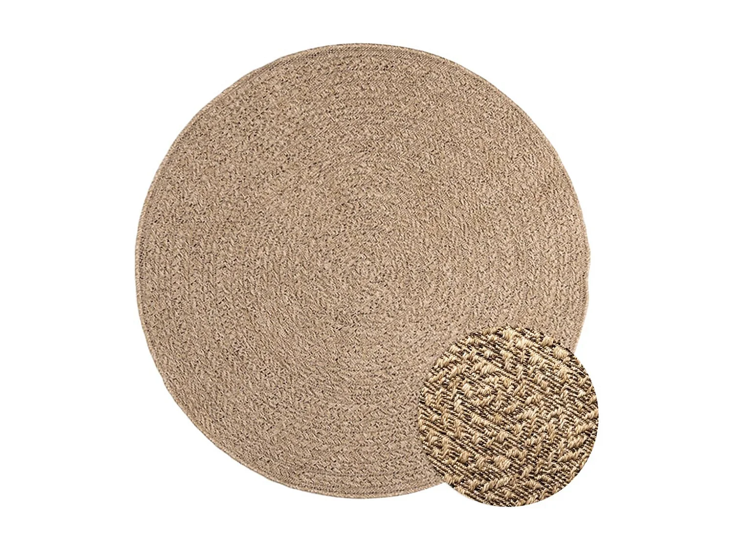 Tapis 120 cm aspect jute intérieur et extérieur