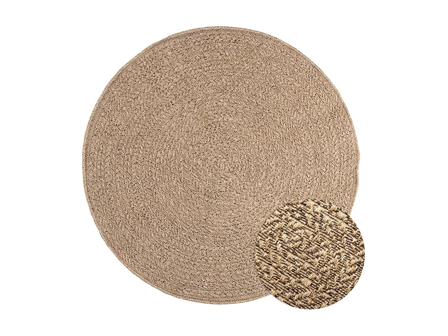 Tapis 120 cm aspect jute intérieur et extérieur