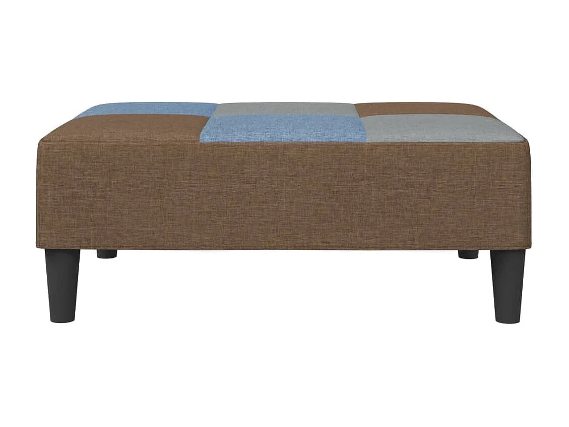 Sofá cama de 2 plazas con taburete tela Patchwork