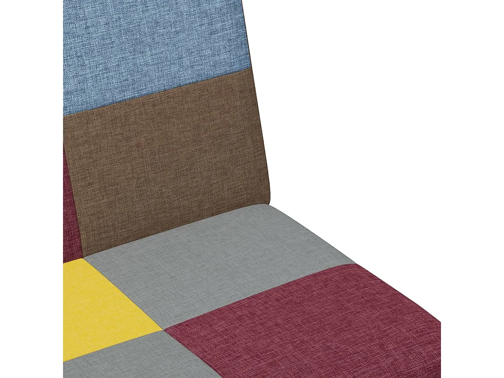 Sofá cama de 2 plazas con taburete tela Patchwork