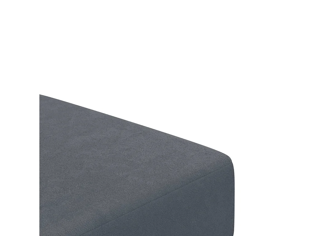 Canapé-lit à 2 places avec repose-pied gris foncé velours