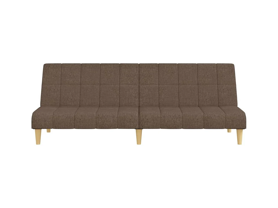 Canapé-lit à 2 places taupe tissu