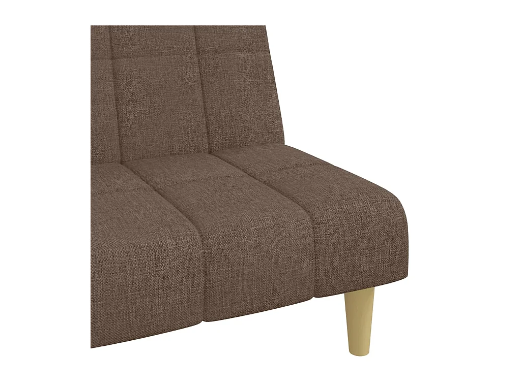 Canapé-lit à 2 places taupe tissu