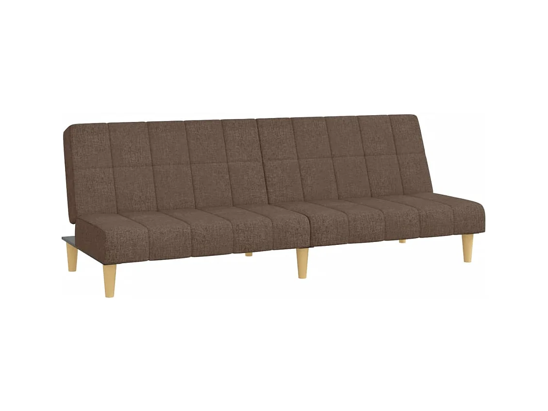 Canapé-lit à 2 places taupe tissu