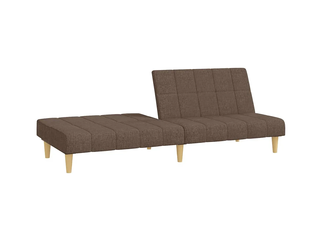 Canapé-lit à 2 places taupe tissu