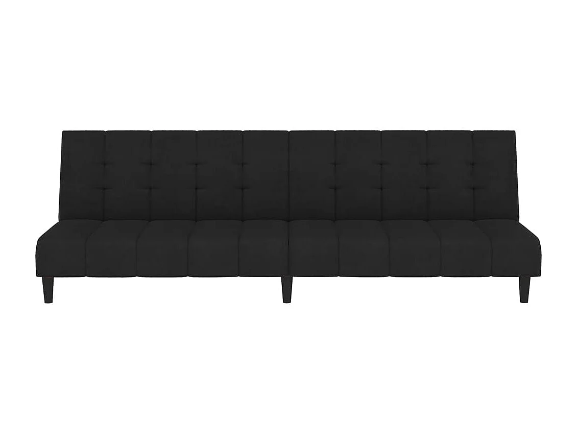 Canapé-lit 2 places noir velours