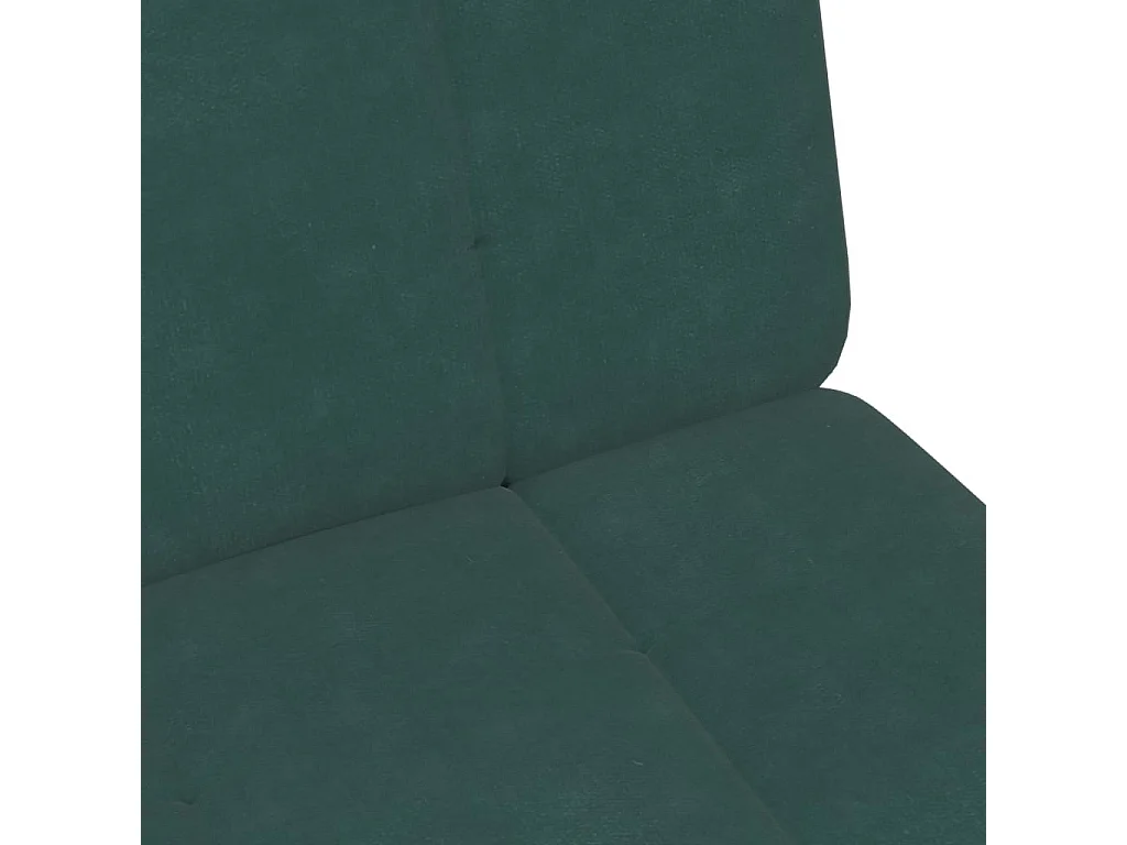 Sofá-cama 2 lugares c/ apoio de pés veludo verde-escuro