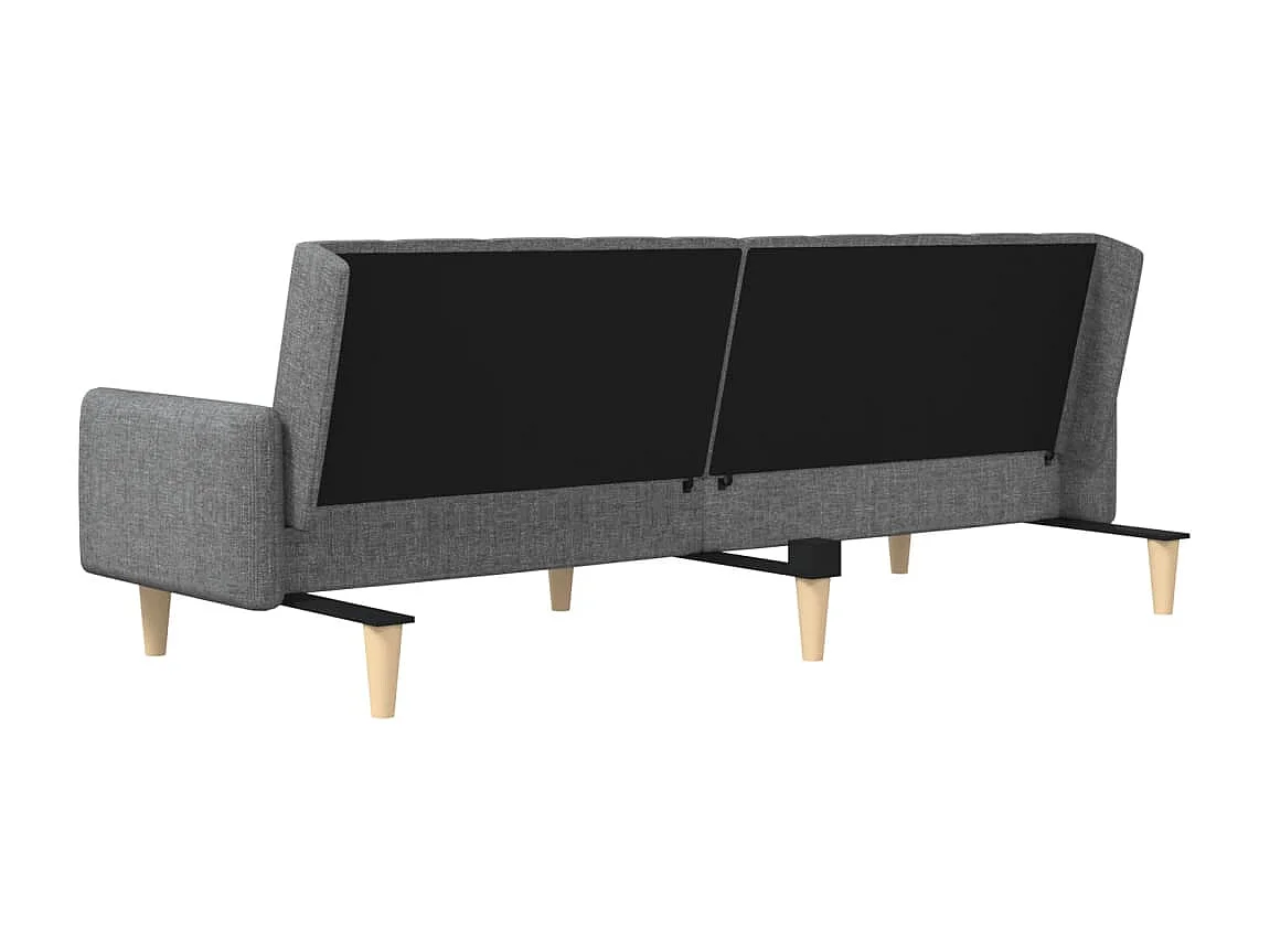 Sofá cama de 2 plazas tela gris claro