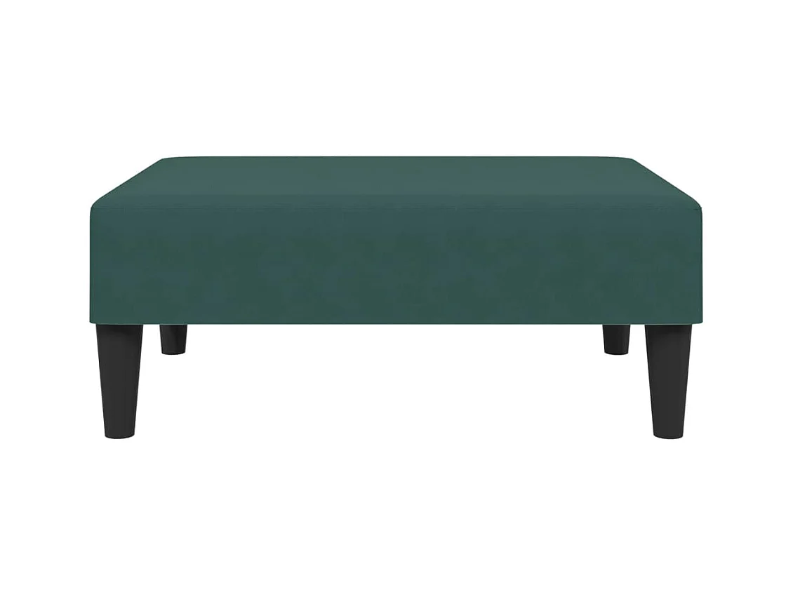 Canapé-lit à 2 places avec repose-pied vert foncé velours