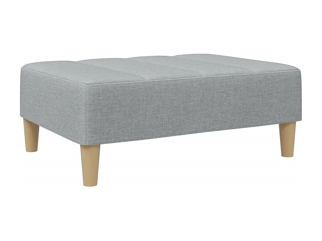 Sofá-cama de 2 lugares c/ apoio de pés tecido cinzento-claro