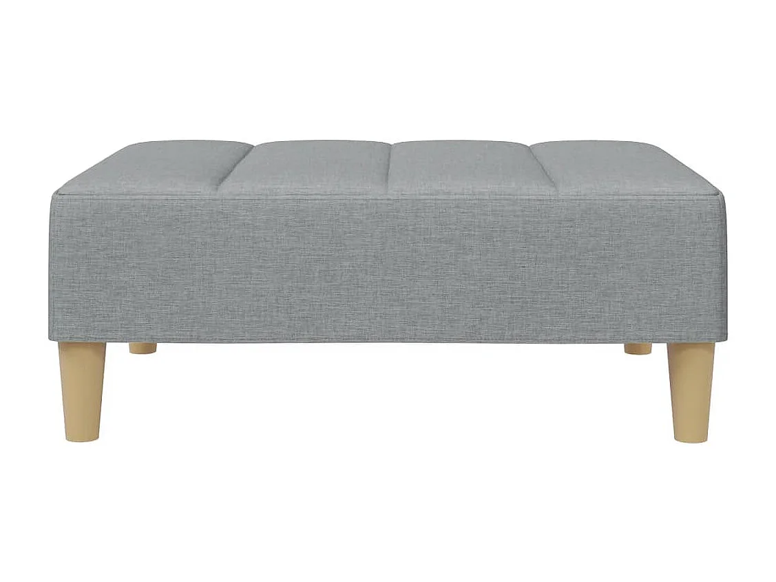 Sofá-cama de 2 lugares c/ apoio de pés tecido cinzento-claro