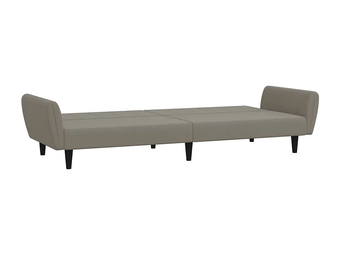 Canapé-lit à 2 places gris clair velours