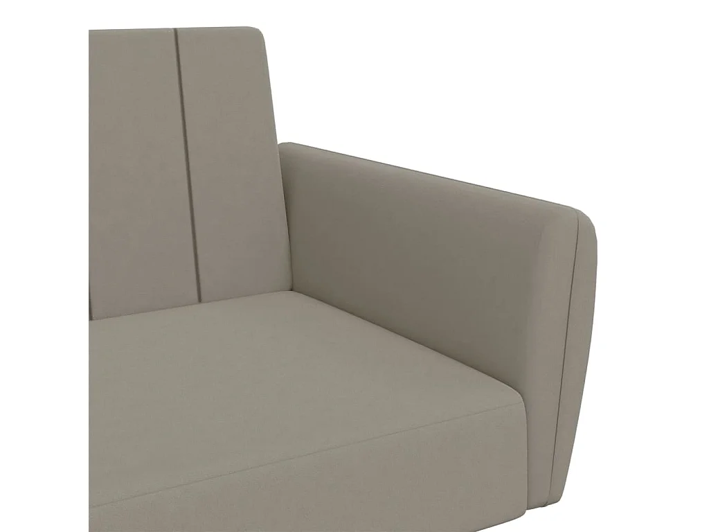 Canapé-lit à 2 places gris clair velours