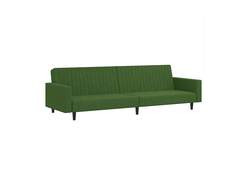Canapé-lit à 2 places vert foncé velours