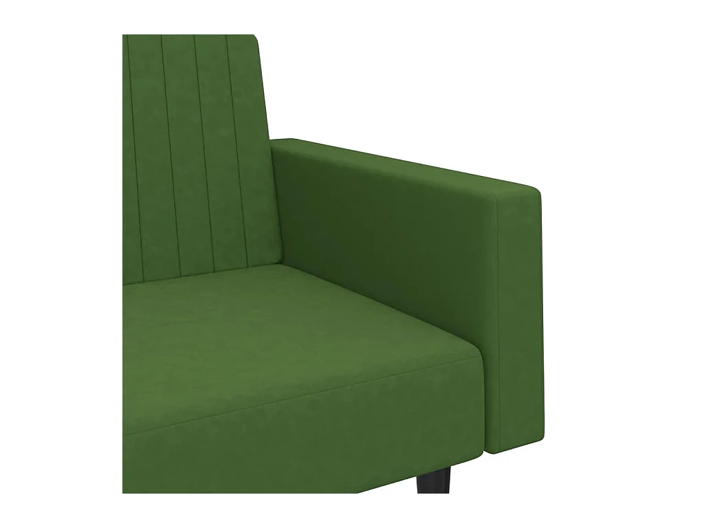 Canapé-lit à 2 places vert foncé velours