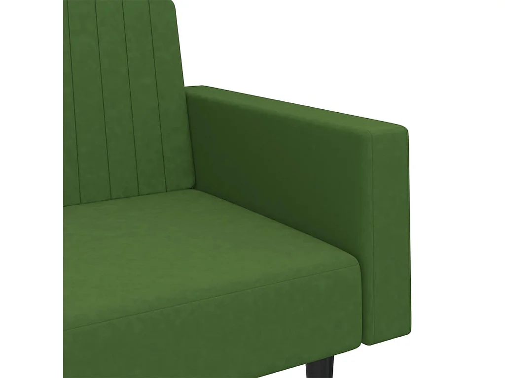Canapé-lit à 2 places vert foncé velours