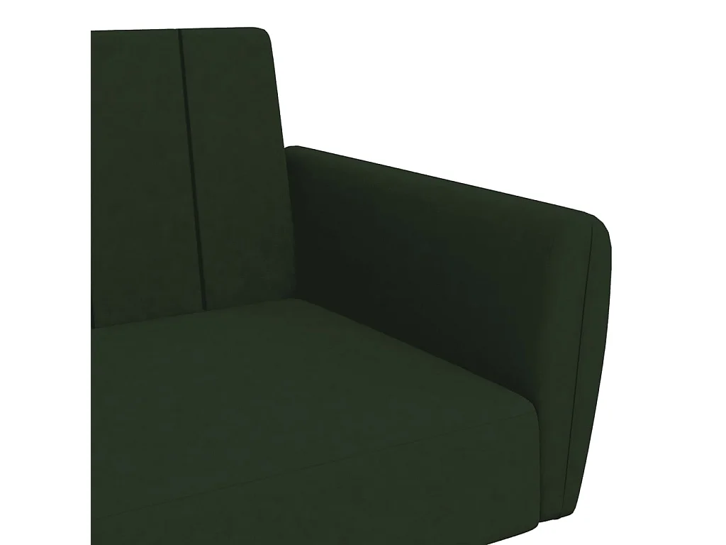 Canapé-lit à 2 places vert foncé velours