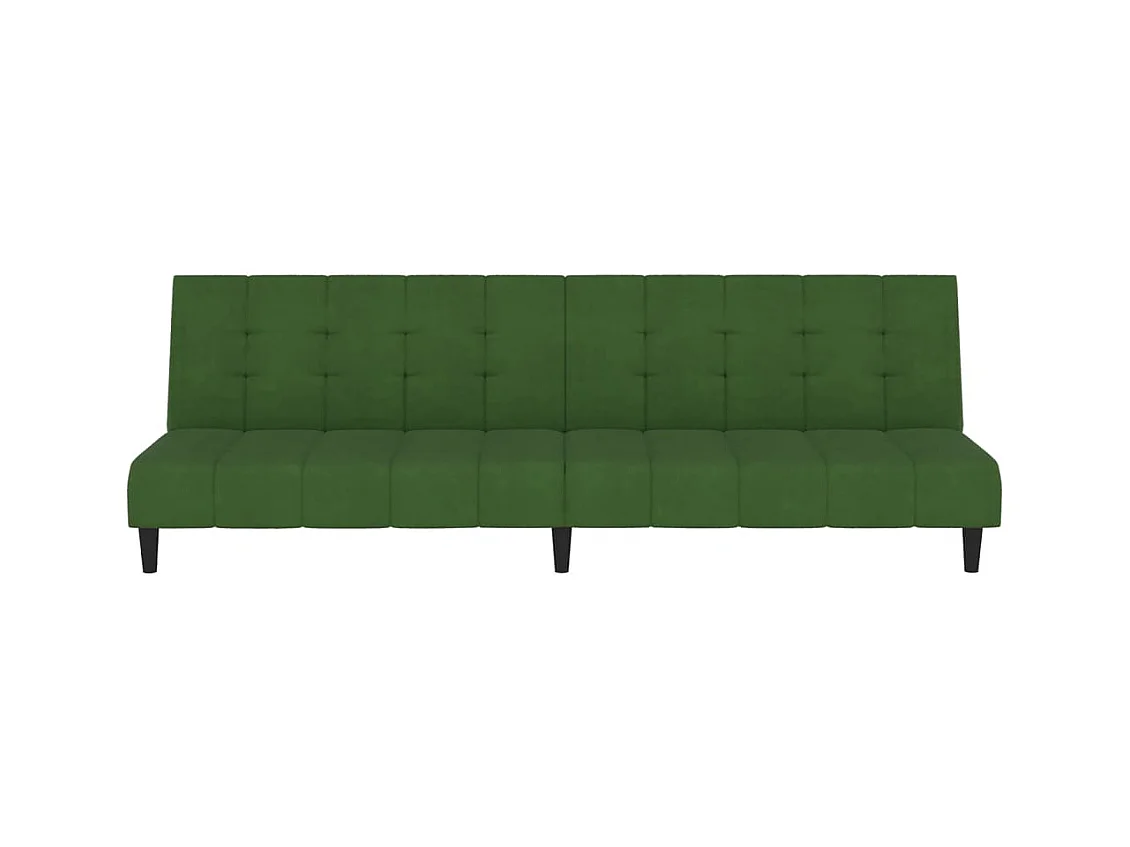 Canapé-lit à 2 places vert foncé velours