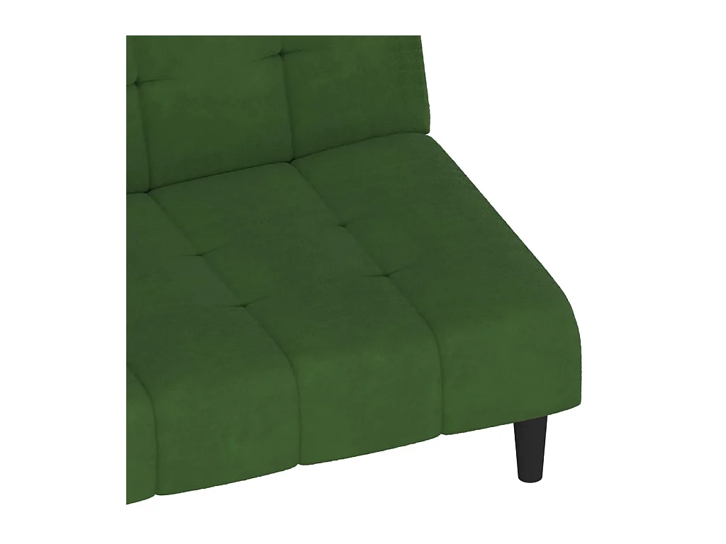 Canapé-lit à 2 places vert foncé velours