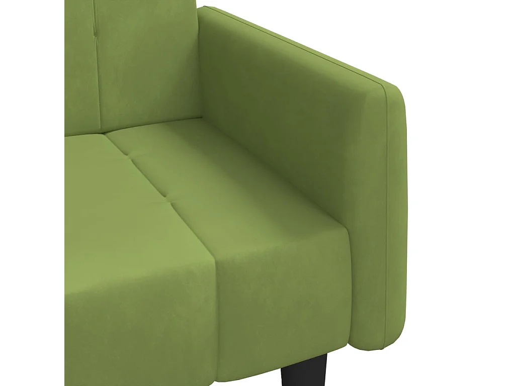 Canapé-lit à 2 places vert clair velours