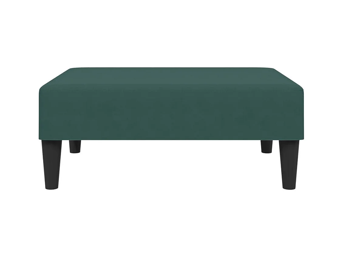 Slaapbank 2-zits met voetenbank fluweel donkergroen