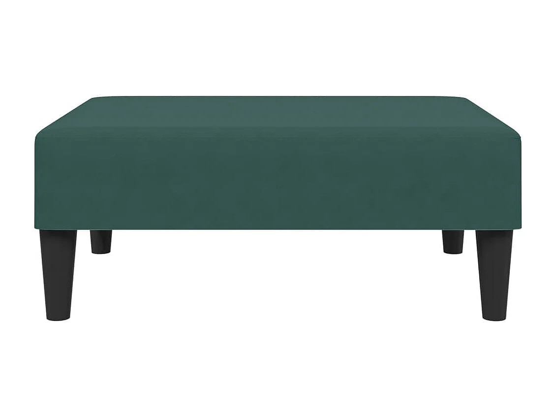Canapé-lit à 2 places avec repose-pied vert foncé velours