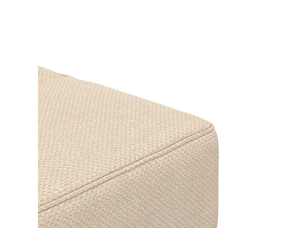 Slaapbank 2-zits met 2 kussens stof crèmekleurig