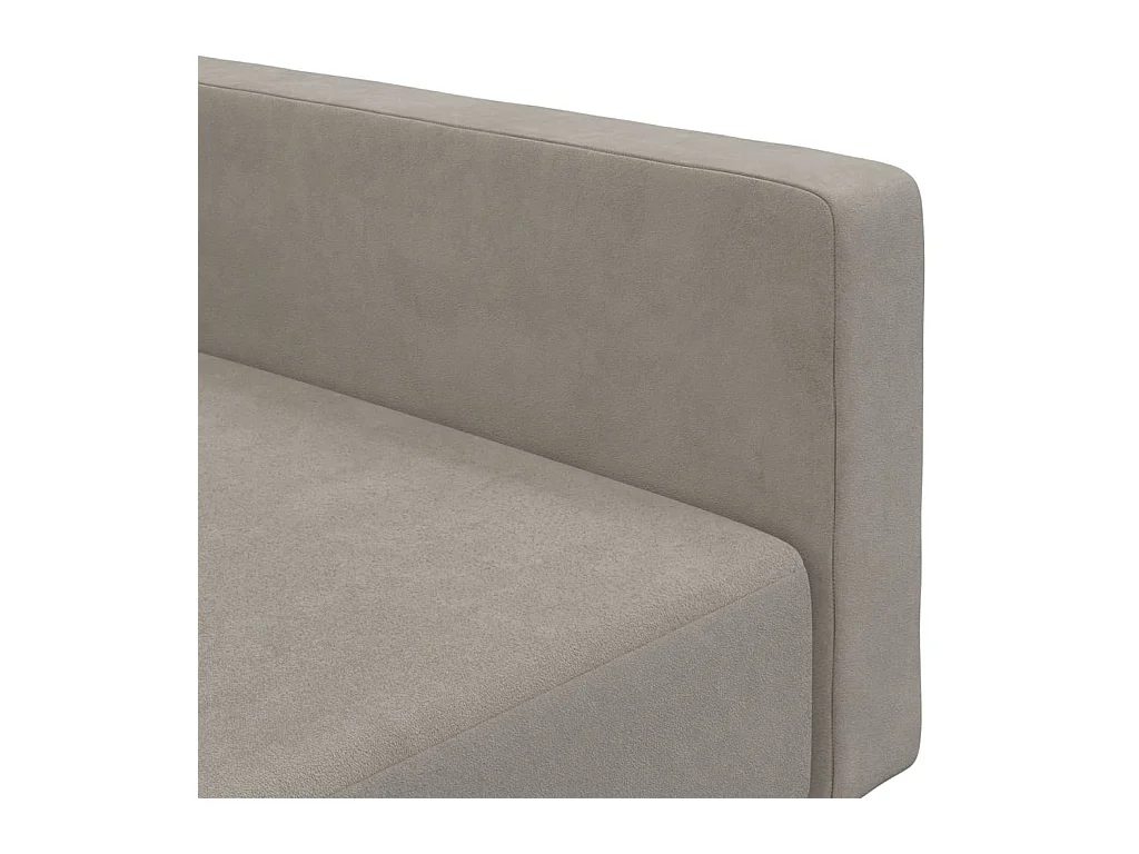 Sofá cama de 2 plazas terciopelo gris claro