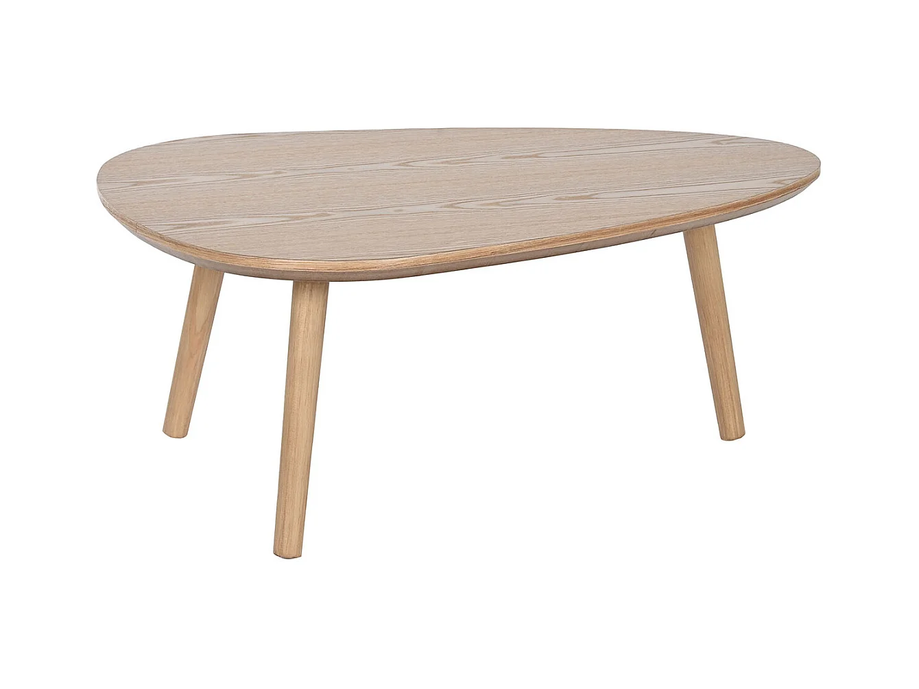 Table basse, table de salon en bois de pin coloris naturel - longueur 80 x profondeur 56 x Hauteur 33 cm
