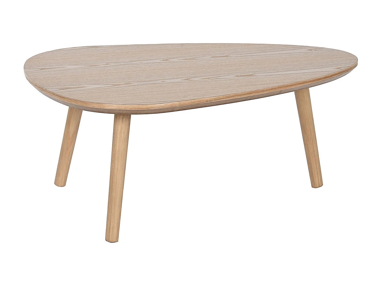Table basse, table de salon en bois de pin coloris naturel - longueur 80 x profondeur 56 x Hauteur 33 cm