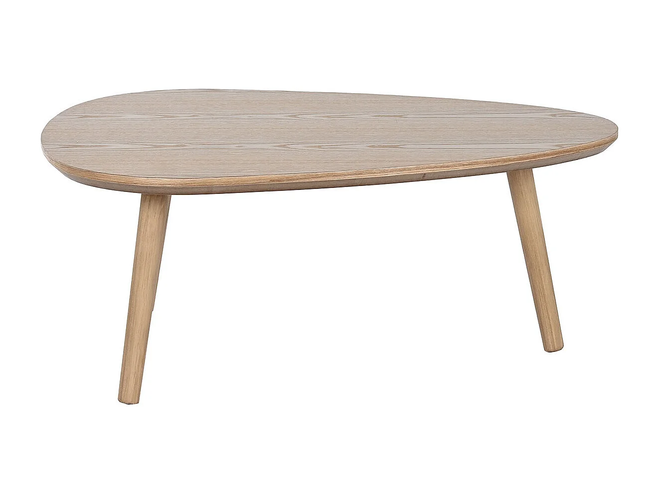 Table basse, table de salon en bois de pin coloris naturel - longueur 80 x profondeur 56 x Hauteur 33 cm
