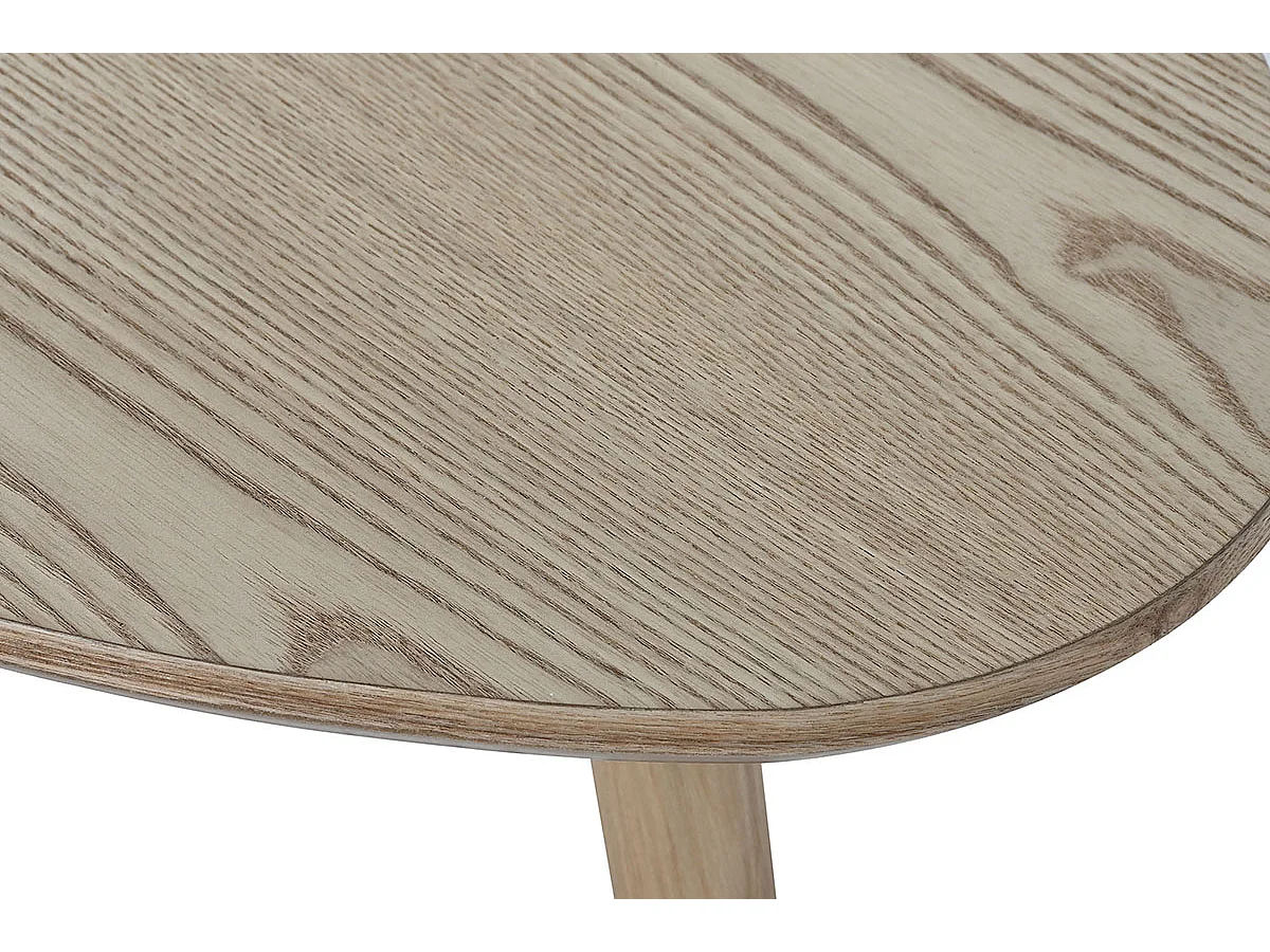 Table basse, table de salon en bois de pin coloris naturel - longueur 80 x profondeur 56 x Hauteur 33 cm