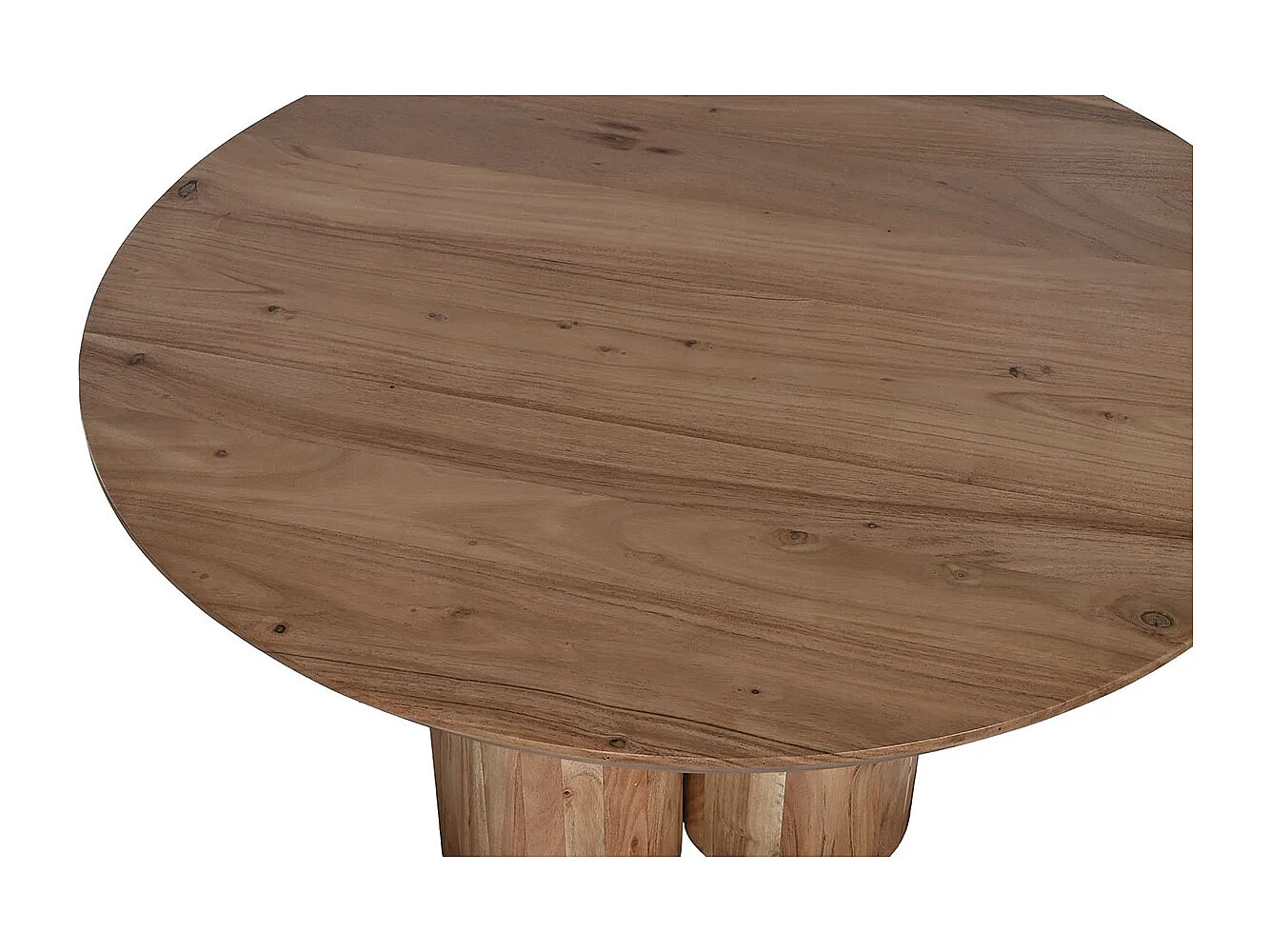 Table basse, table de salon ronde en bois coloris naturel - diamètre 80 x Hauteur 45 cm