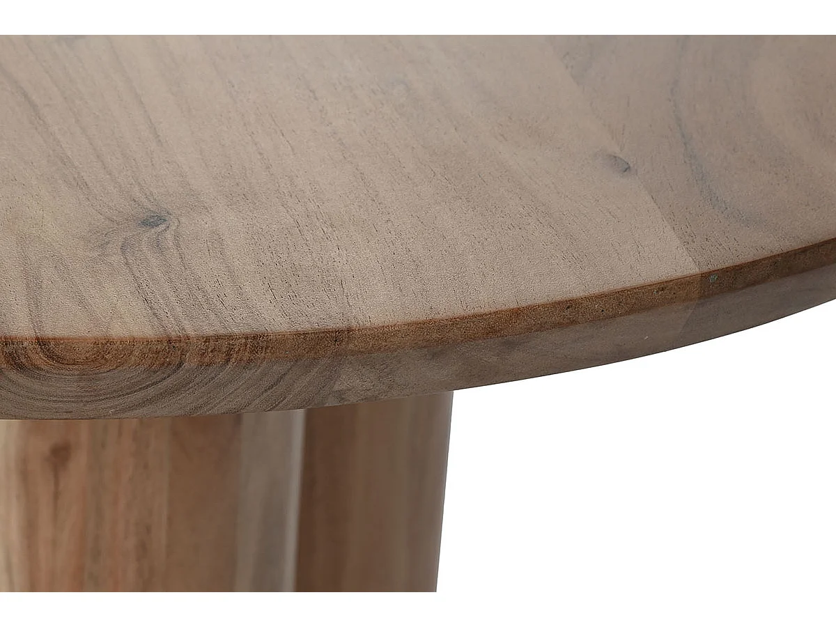 Table basse, table de salon ronde en bois coloris naturel - diamètre 80 x Hauteur 45 cm