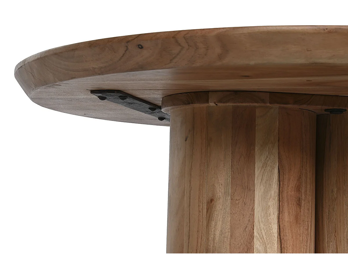 Table basse, table de salon ronde en bois coloris naturel - diamètre 80 x Hauteur 45 cm