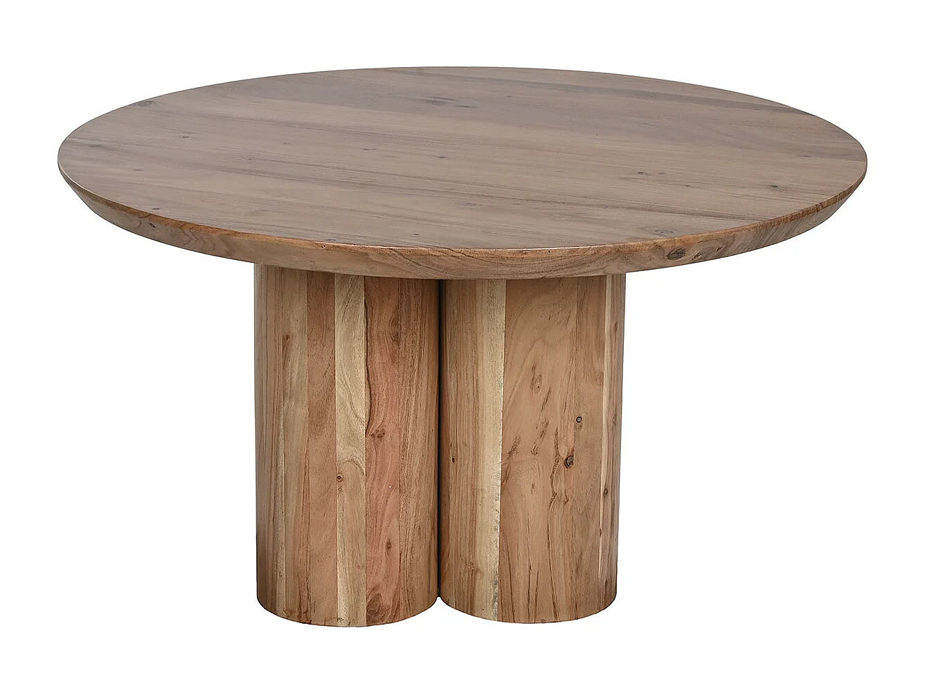 Table basse, table de salon ronde en bois coloris naturel - diamètre 80 x Hauteur 45 cm